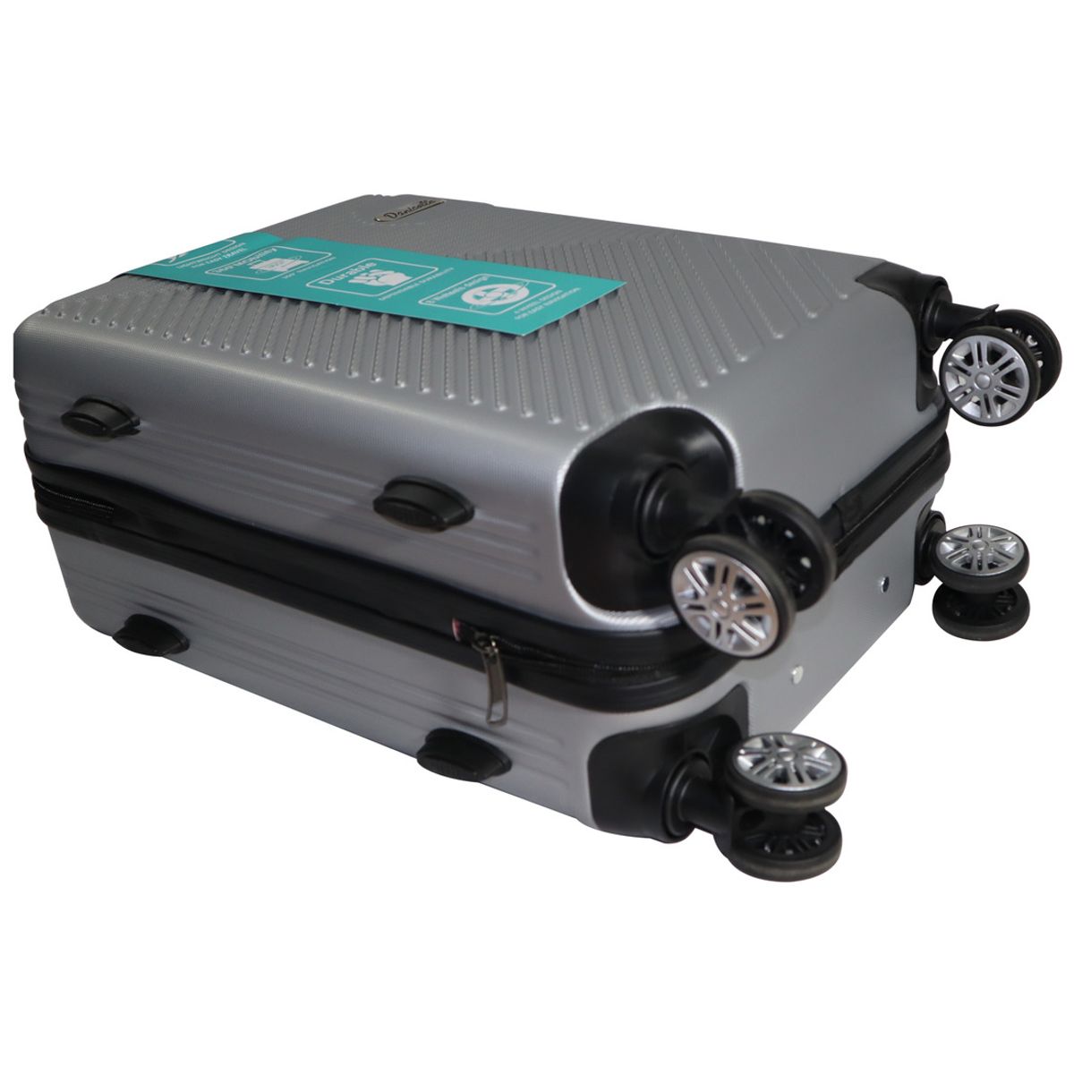 DINASTELLA - Maleta de Viaje con Ruedas 360 y candado 23L Rigida ABS Danicolle Gris