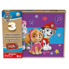 PAW PATROL - 3 Puzzles De Madera 24 piezas