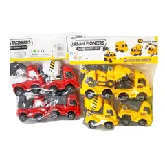 GENERICO - Camiones de Juguete Kit Construccion Set 4 unidades