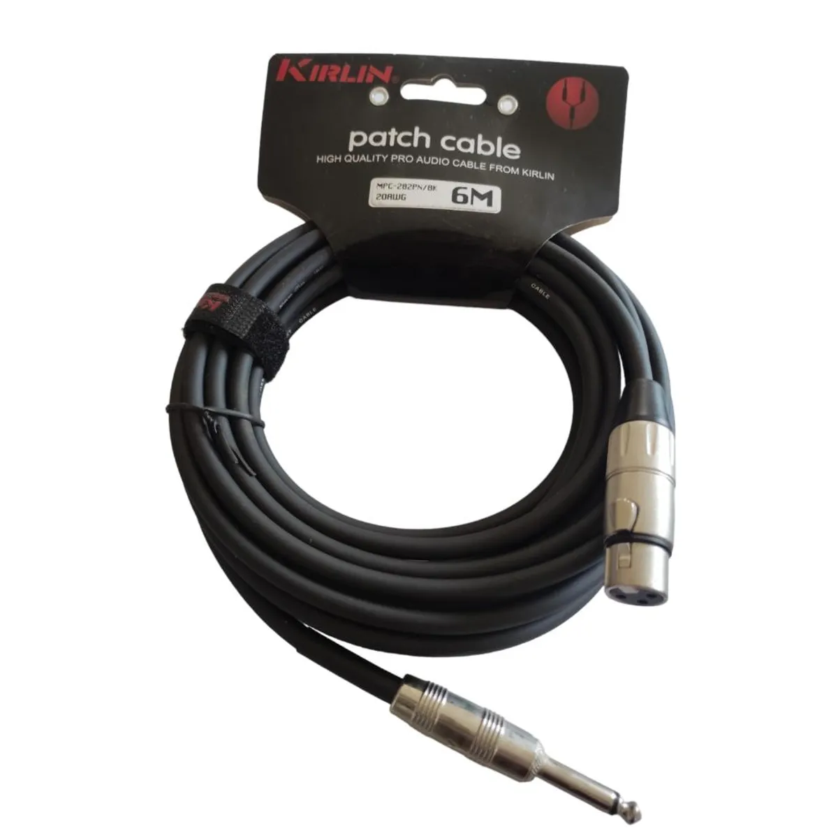 KIRLIN - Cable XLR-Plug 6,3mm de 6 mt Kirlin MPC-282PN/BK 6M