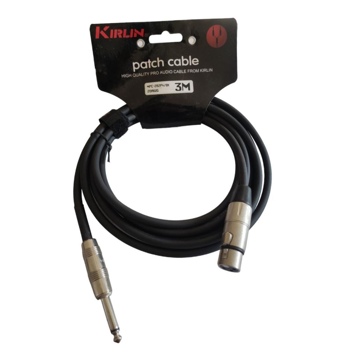 KIRLIN - Cable XLR-Plug 6,3mm de 3 mt Kirlin MPC-282PN/BK 3M