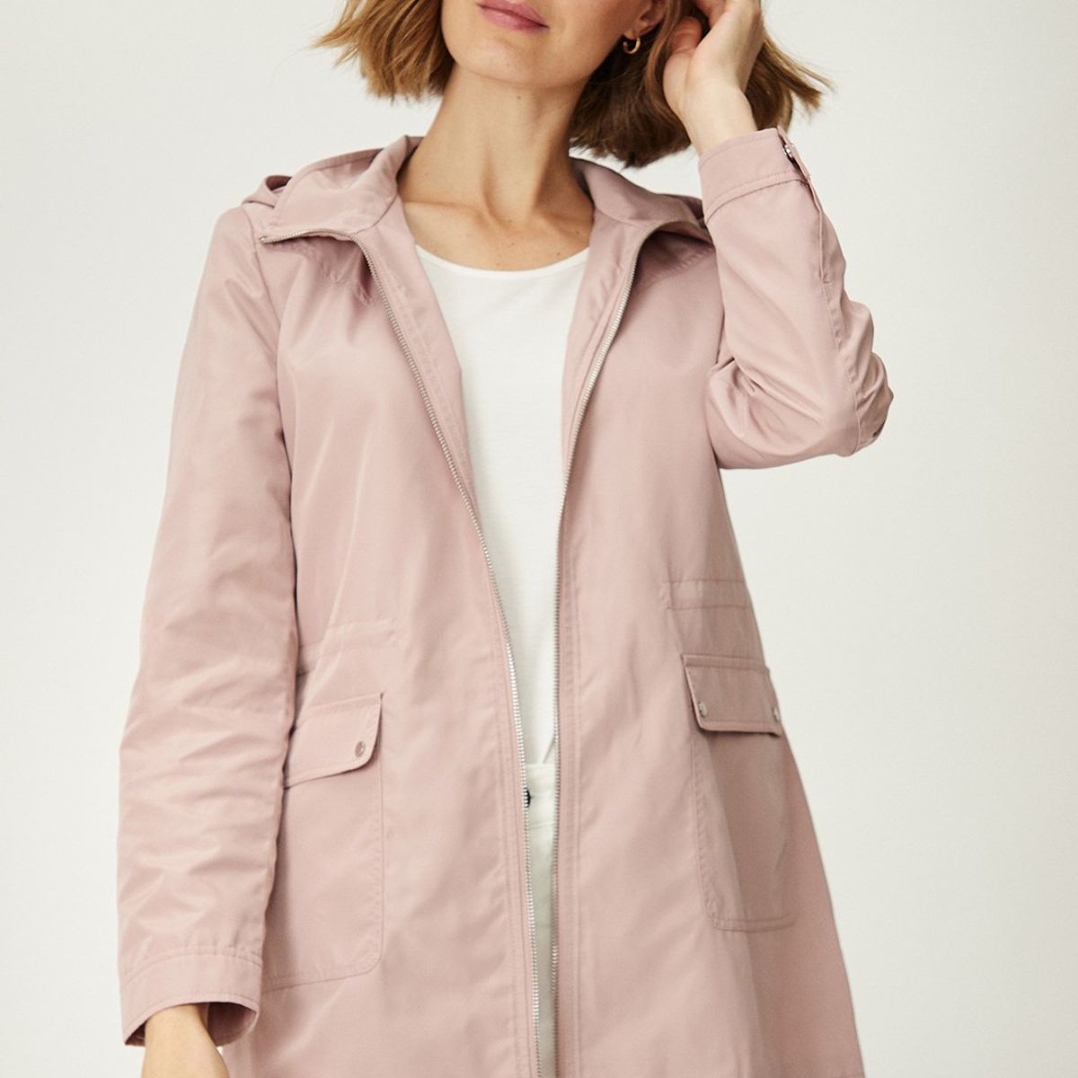 MA GRIFFE - Trench Rosado Mujer Magriffe