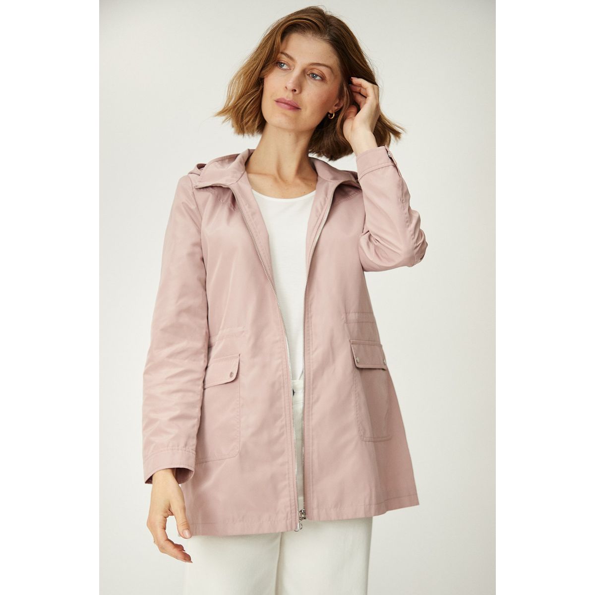 MA GRIFFE - Trench Rosado Mujer Magriffe