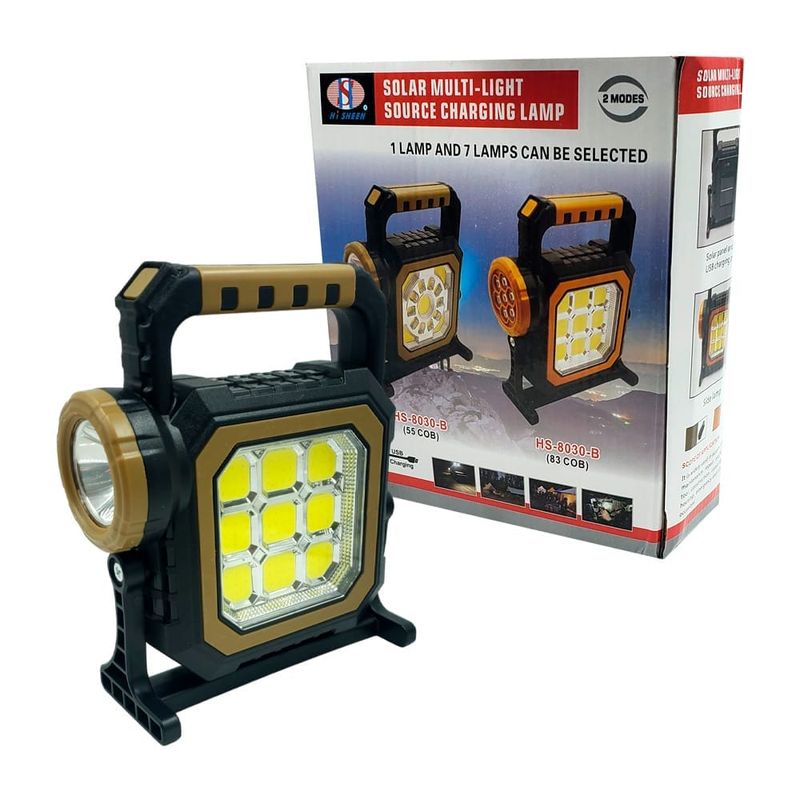 GENERICO - Linterna Y Power Bank Solar De Mano Recargable