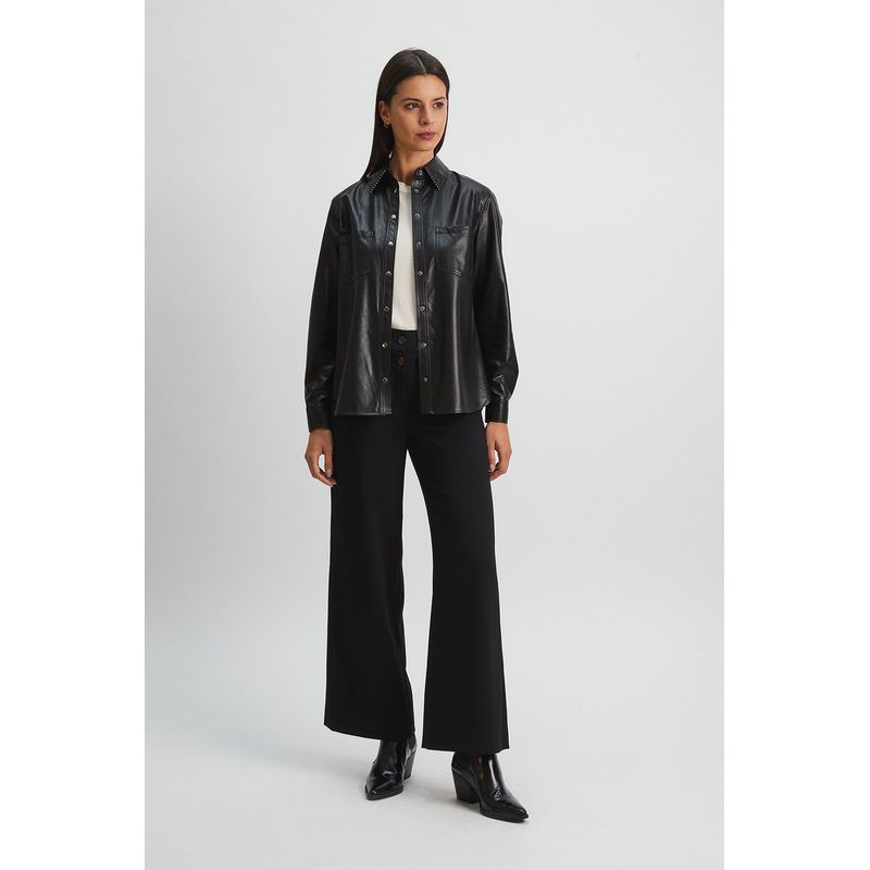 ASH - Blusa Manga Larga Negro Mujer Ash
