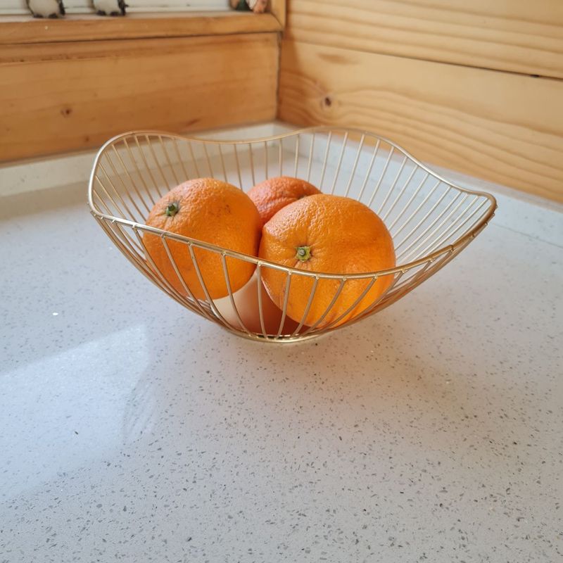 GENERICO - Frutero de Mesa Moderno color Dorado