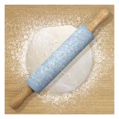 GENERICO - Uslero Gris Plástico con Mangos de Madera Cocina 31 cm.