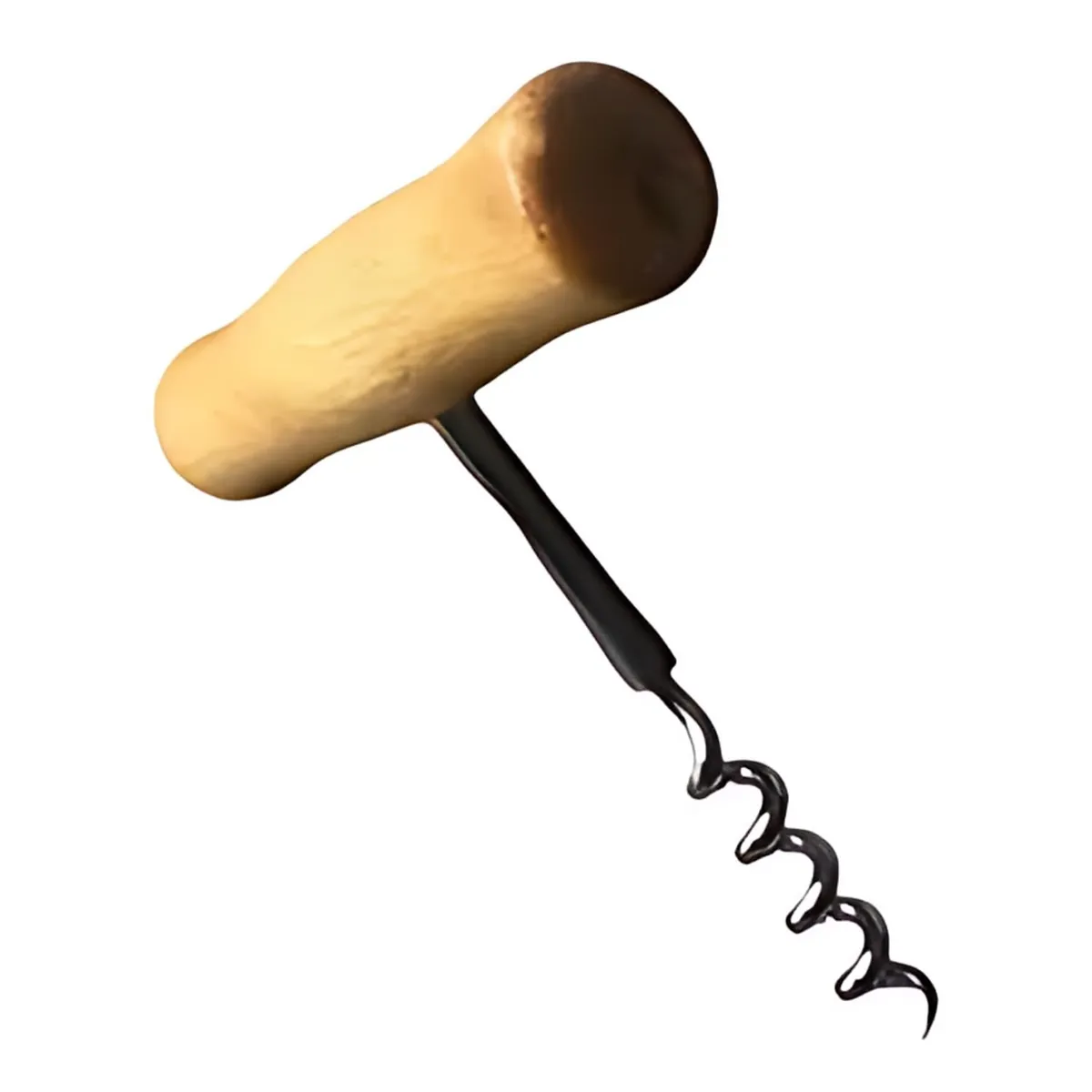 GENERICO - Abridor de Vinos Estilo Helicóptero Mango de Madera 10 cm.