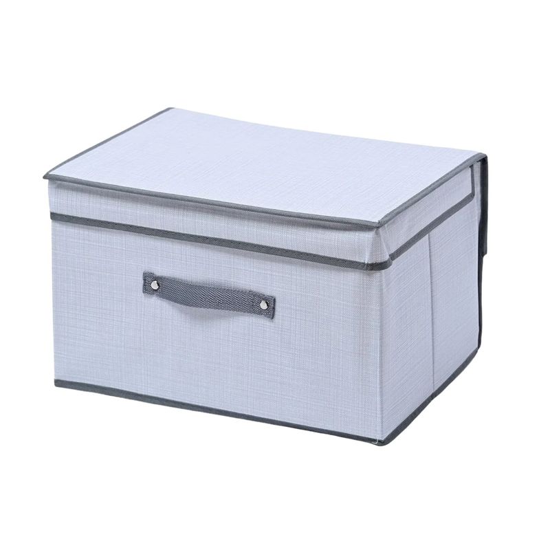 IMPORTCLICK - Caja Organizadora Multiuso Hogar 50x40x30 CM Gris - Blanco
