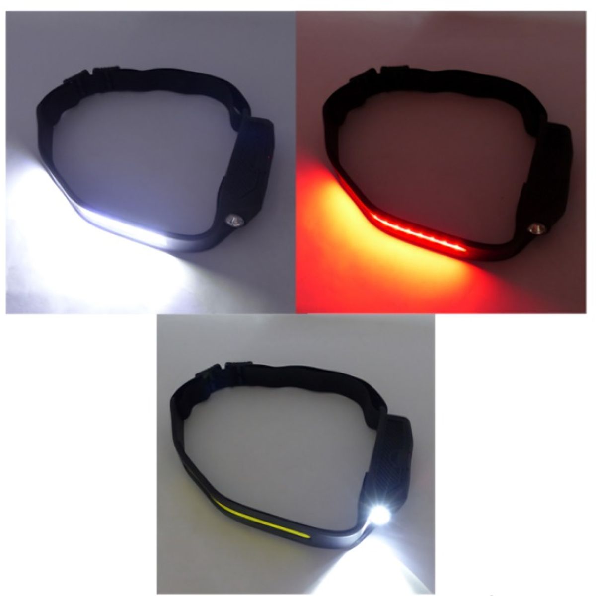 OEM - LINTERNA MINERO BANDA LED COB + 1 LED MOD.W689-1 DUO COLOR BCA -.