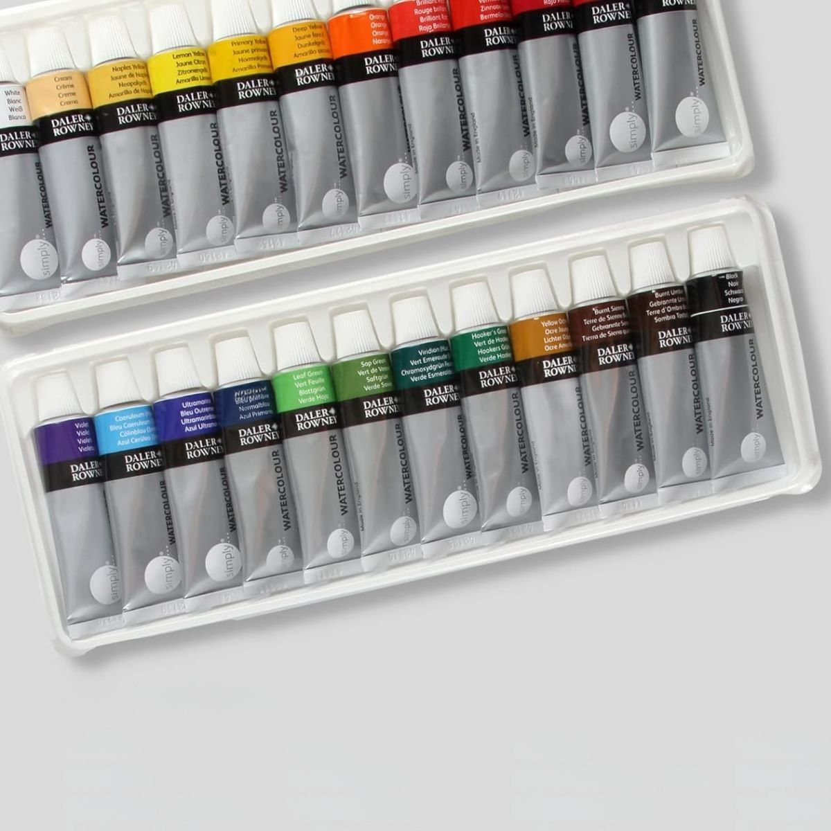 GENERICO - Set 24 Colores Acuarela en Tubos Daler Rowney Simply 12ml