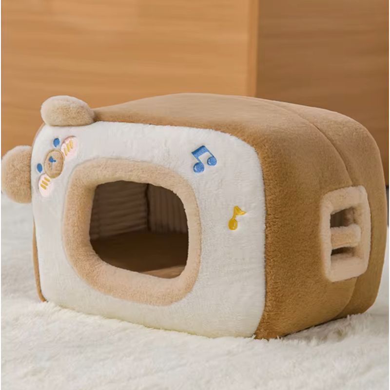 GENERICO - Cama Refugio Casa Para Gatos Y Perros Pequeños Color Marron