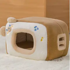 GENERICO - Cama Refugio Casa Para Gatos Y Perros Pequeños Color Marron