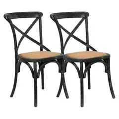 SPAZZIO - Kit 2 sillas Retro negras