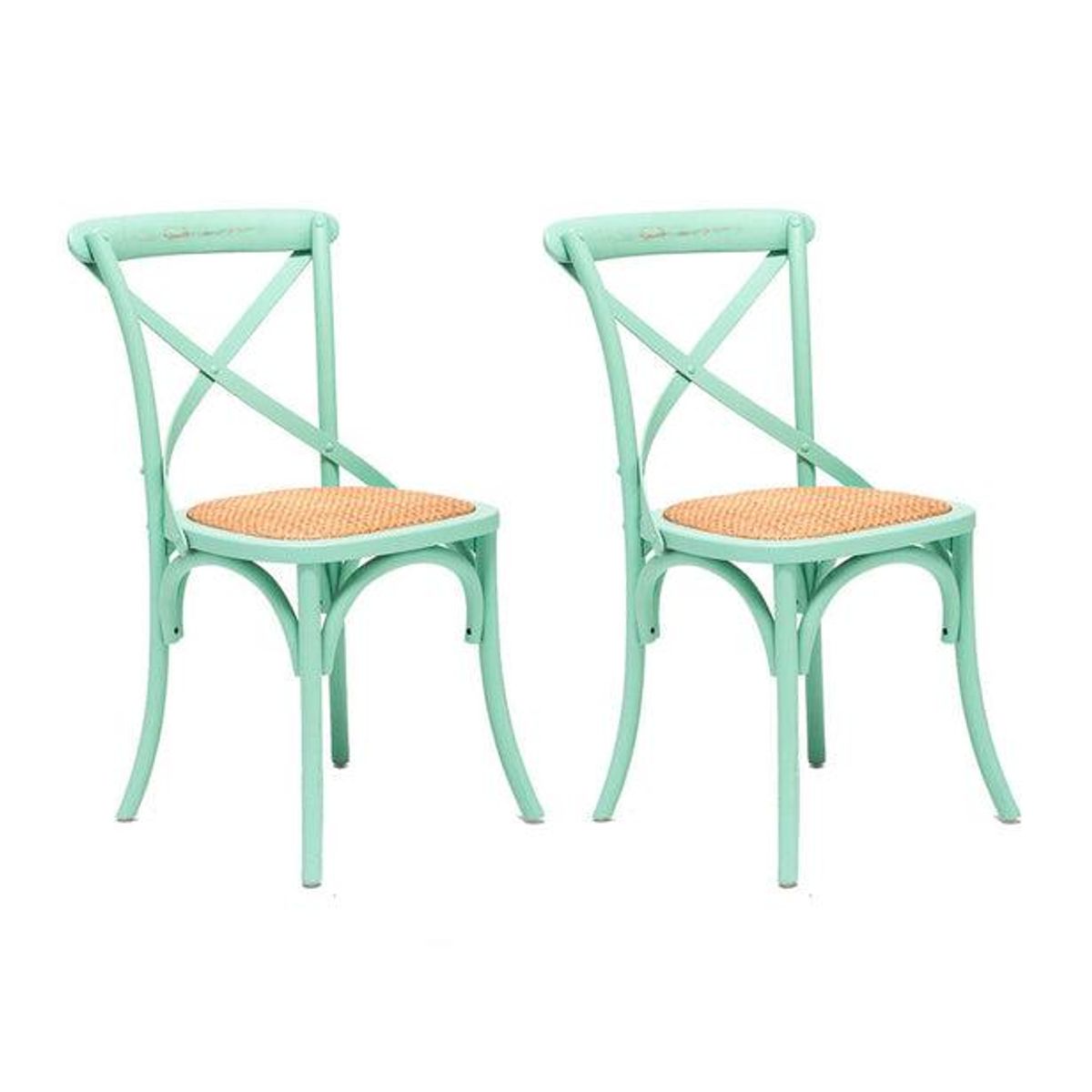 SPAZZIO - Kit 2 sillas Retro verde agua