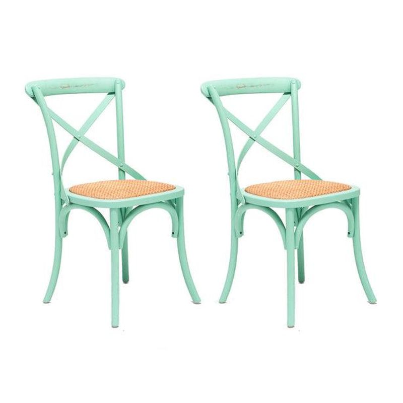 SPAZZIO - Kit 2 sillas Retro verde agua