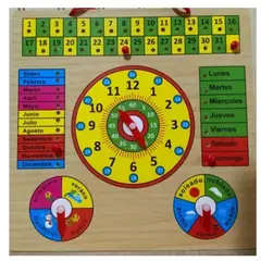 ARTIDIX - Tablero reloj calendario Montessori PB-C3