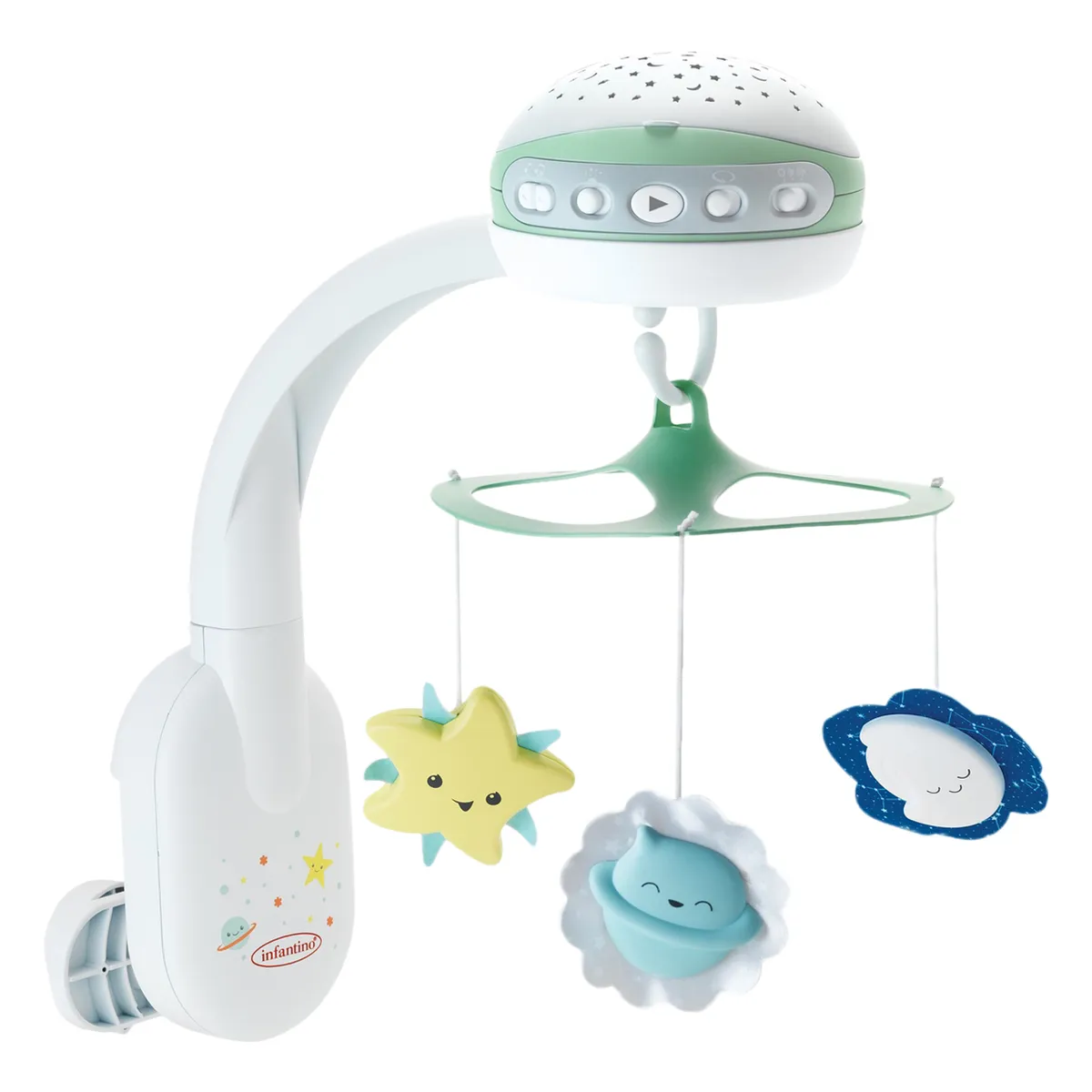 INFANTINO - Móvil Proyector Musical 3 en 1 Verde Infantino