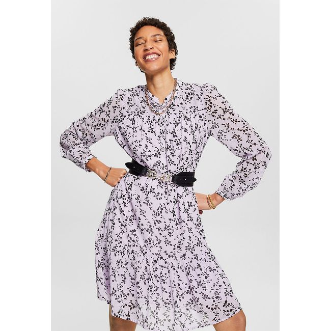 ESPRIT - Mini Vestido Estampado Gasa Mujer Esprit ESPRIT