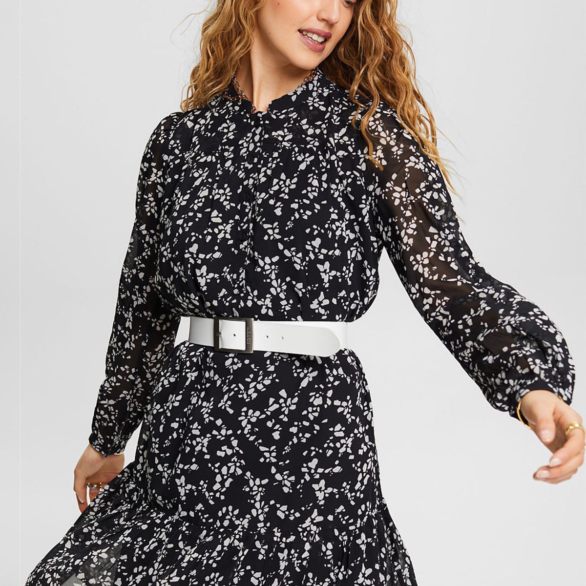 ESPRIT - Mini Vestido Estampado Gasa Mujer Esprit ESPRIT