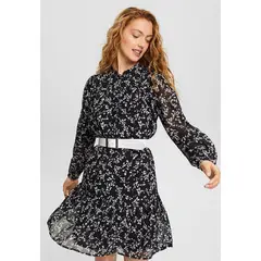 ESPRIT - Mini Vestido Estampado Gasa Mujer