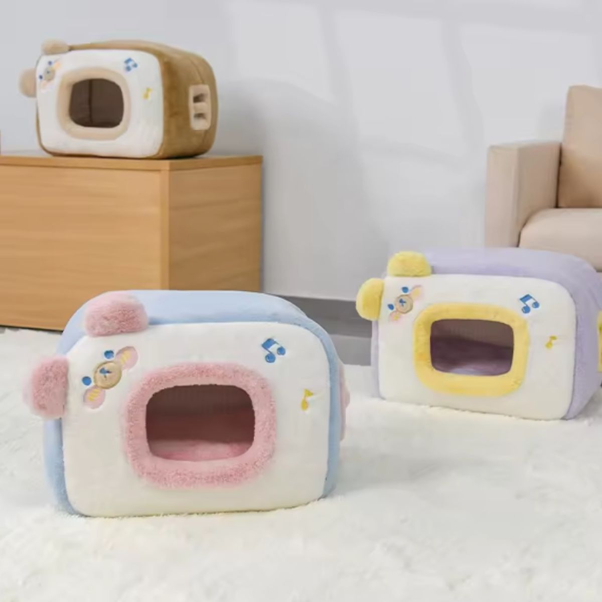 GENERICO - Cama Refugio Casa Para Gatos Y Perros Pequeños Color Purpura