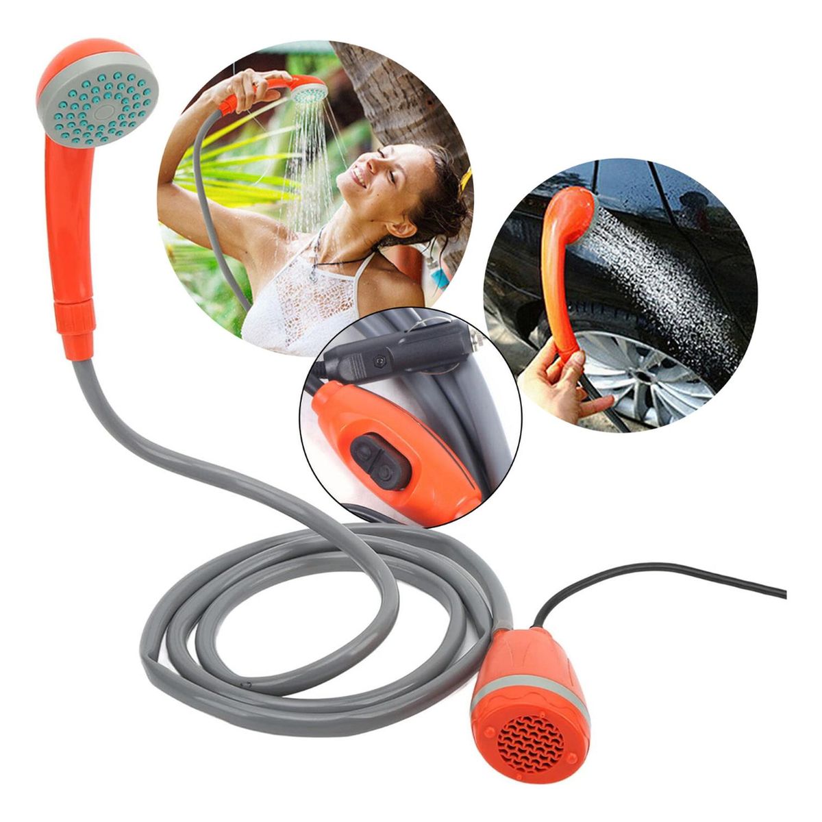 IMPORTCLICK - Ducha Camping Portátil Conexión Auto 12 V