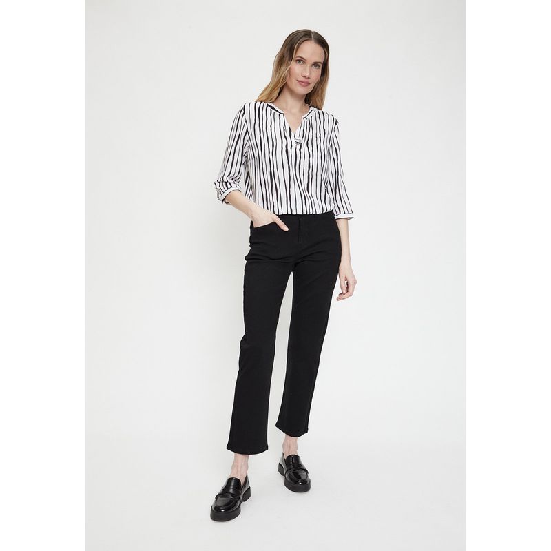 MA GRIFFE - Blusa Manga Larga Negro Mujer Magriffe