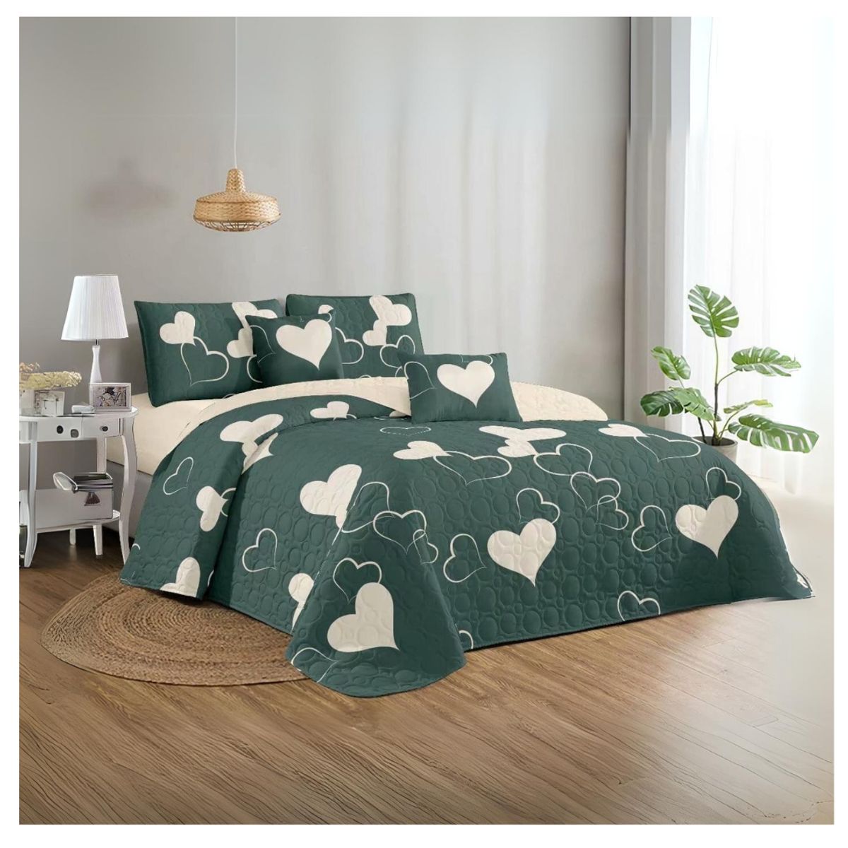 GENERICO - Cubrecama Quilt De Verano King Diseños Estampados TF