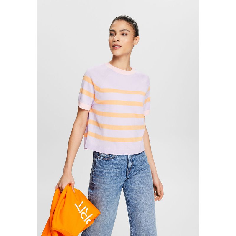 ESPRIT - Polera de Algodón A Rayas Mujer Esprit ESPRIT