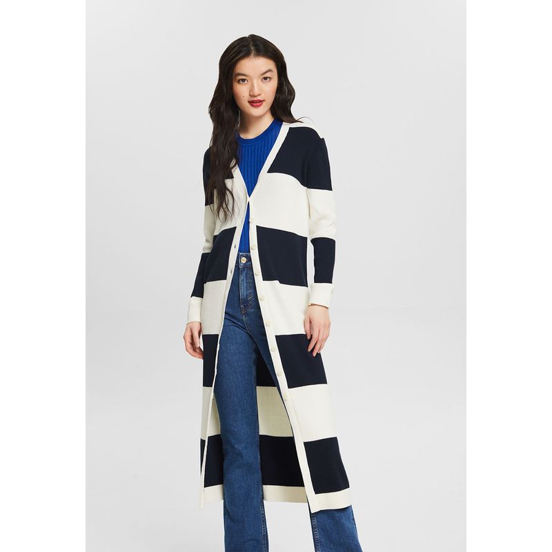 ESPRIT - Cárdigan Largo A Rayas Mujer Esprit ESPRIT