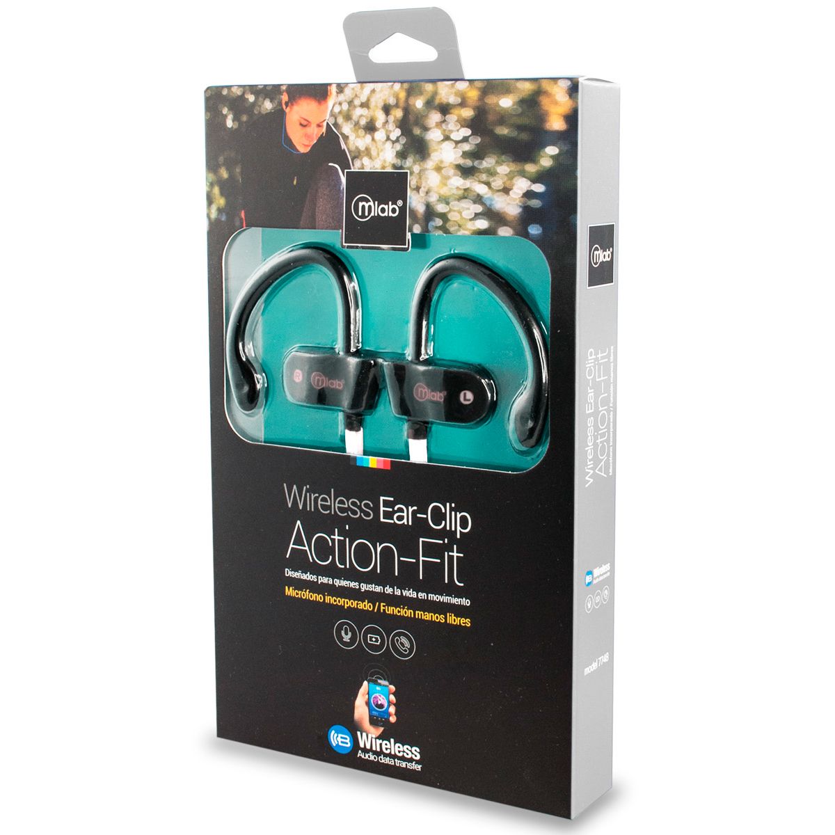 MICROLAB - Audifonos Inalambricos Bluetooth Deportivo Action-Fit Blanco