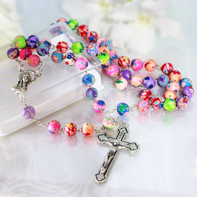GENERICO - Rosario Italiano Religio Multicolor 8mm