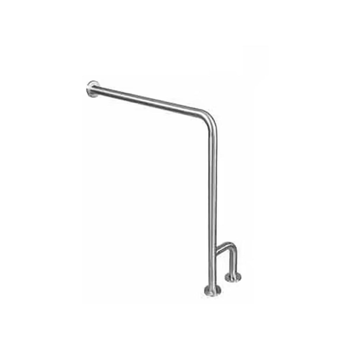 GLOMED - Barra De Seguridad Baño Angular Muro-Piso Doble Izquierda MAXCARE