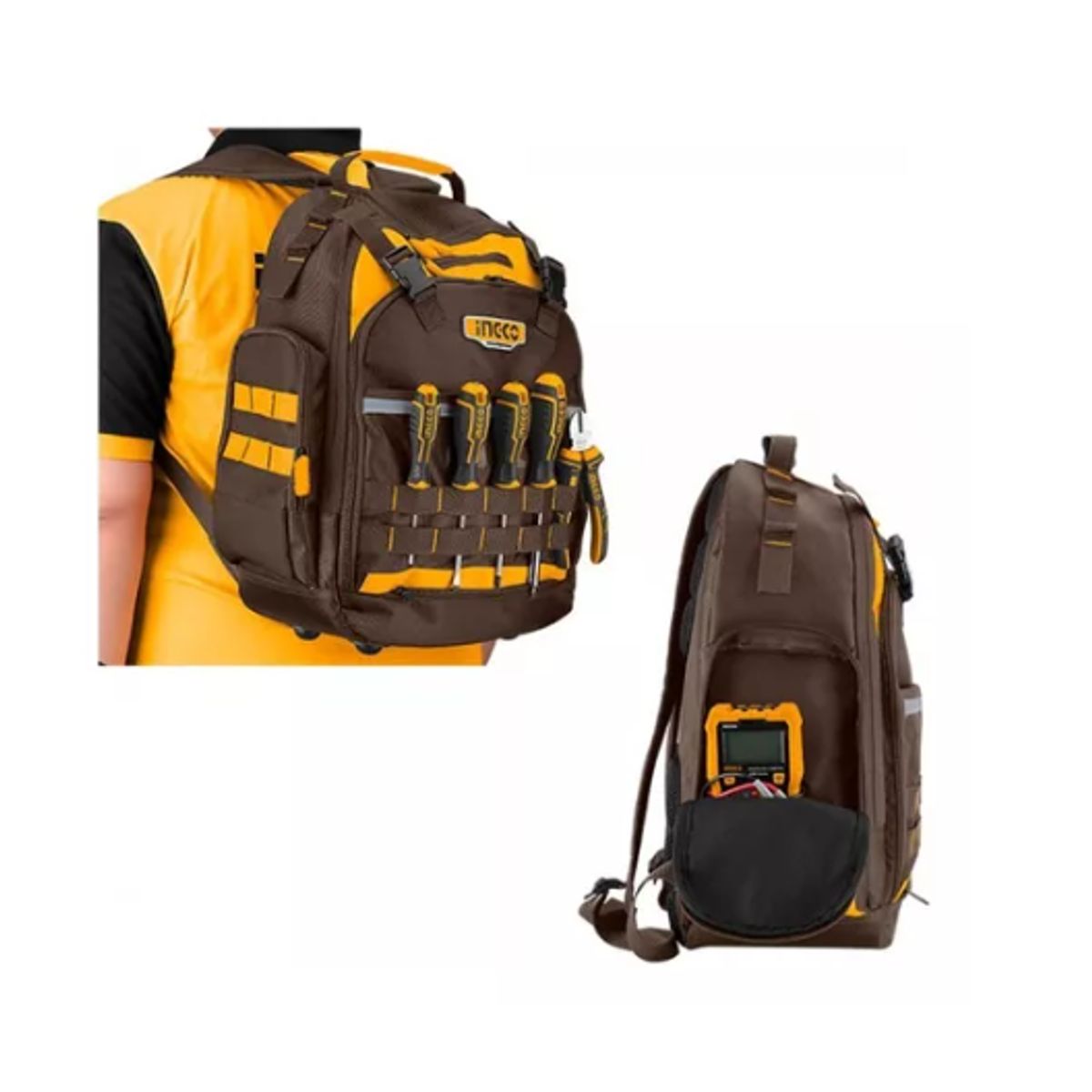 INGCO - Mochila Porta Herramienta Industrial Ingco 46x38x17 Hbp01028