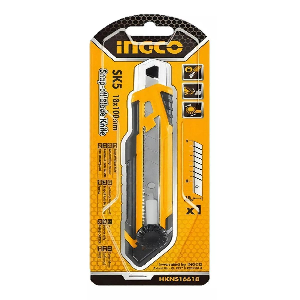 INGCO - Cuchillo Cartonero Ingco 18x100 Mm Hkns16618