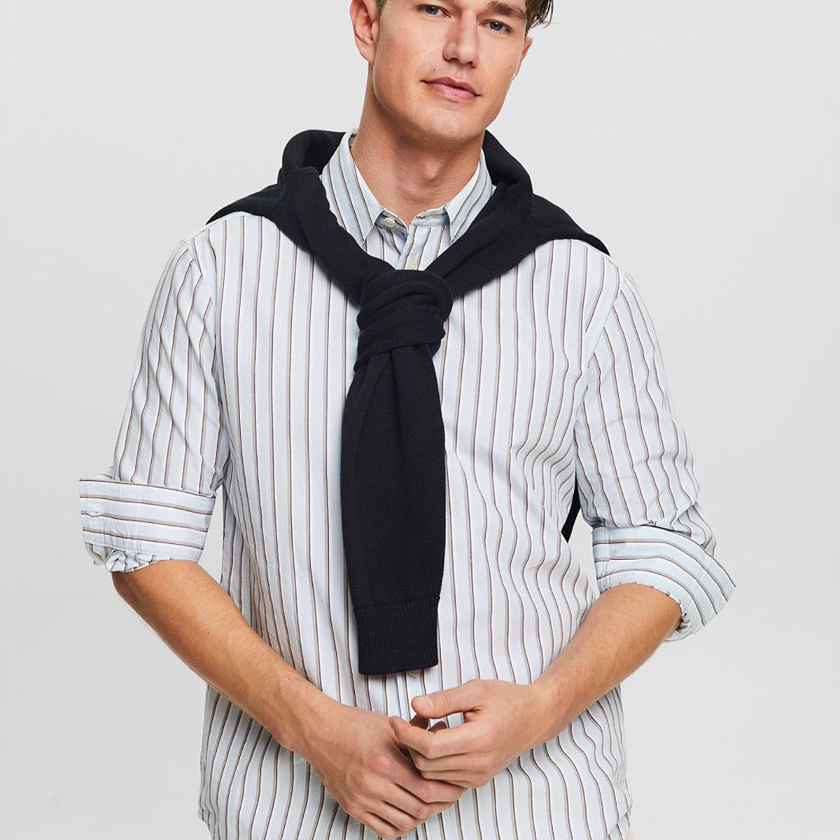 ESPRIT - Camisa De Algodón A Rayas Hombre Esprit ESPRIT