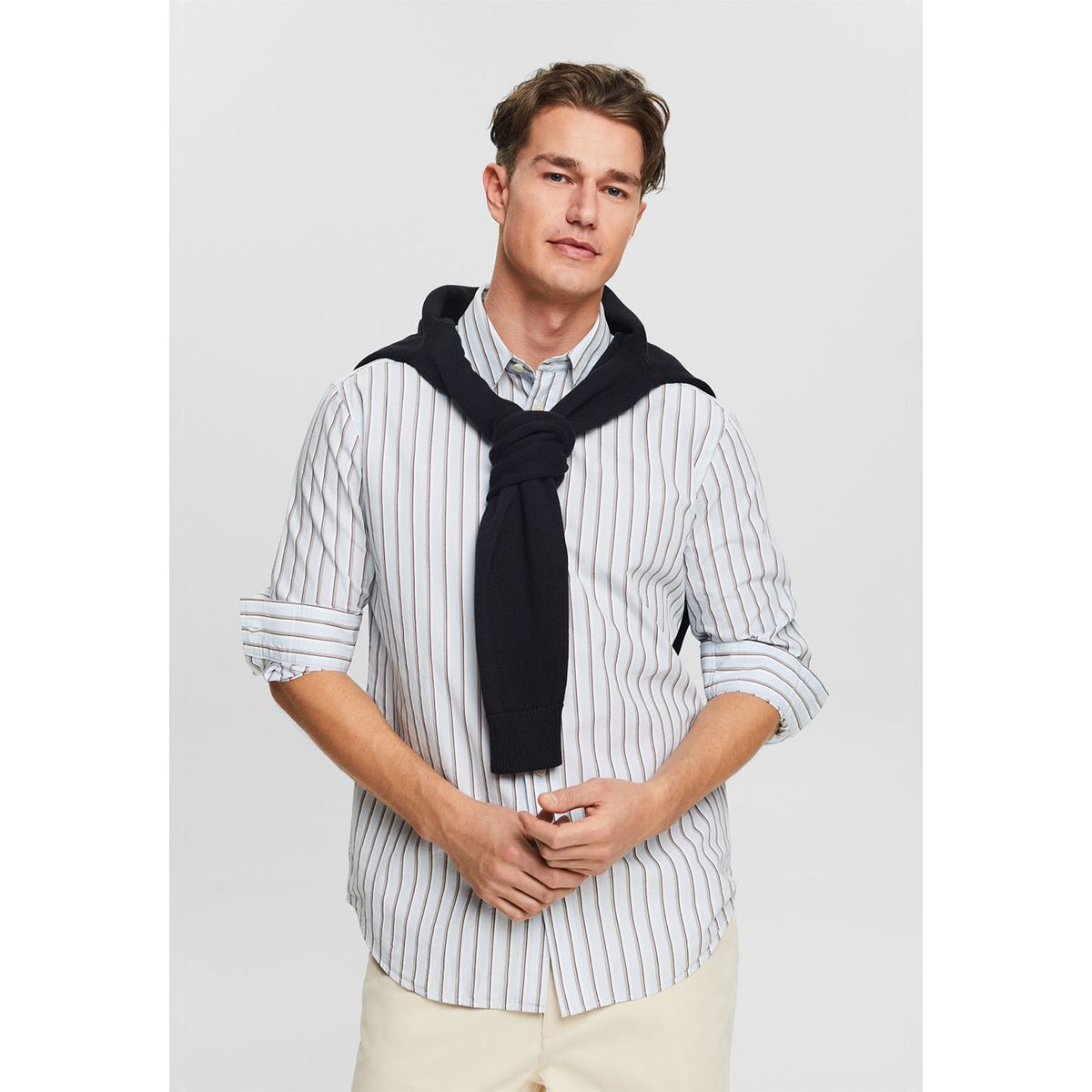 ESPRIT - Camisa De Algodón A Rayas Hombre Esprit ESPRIT