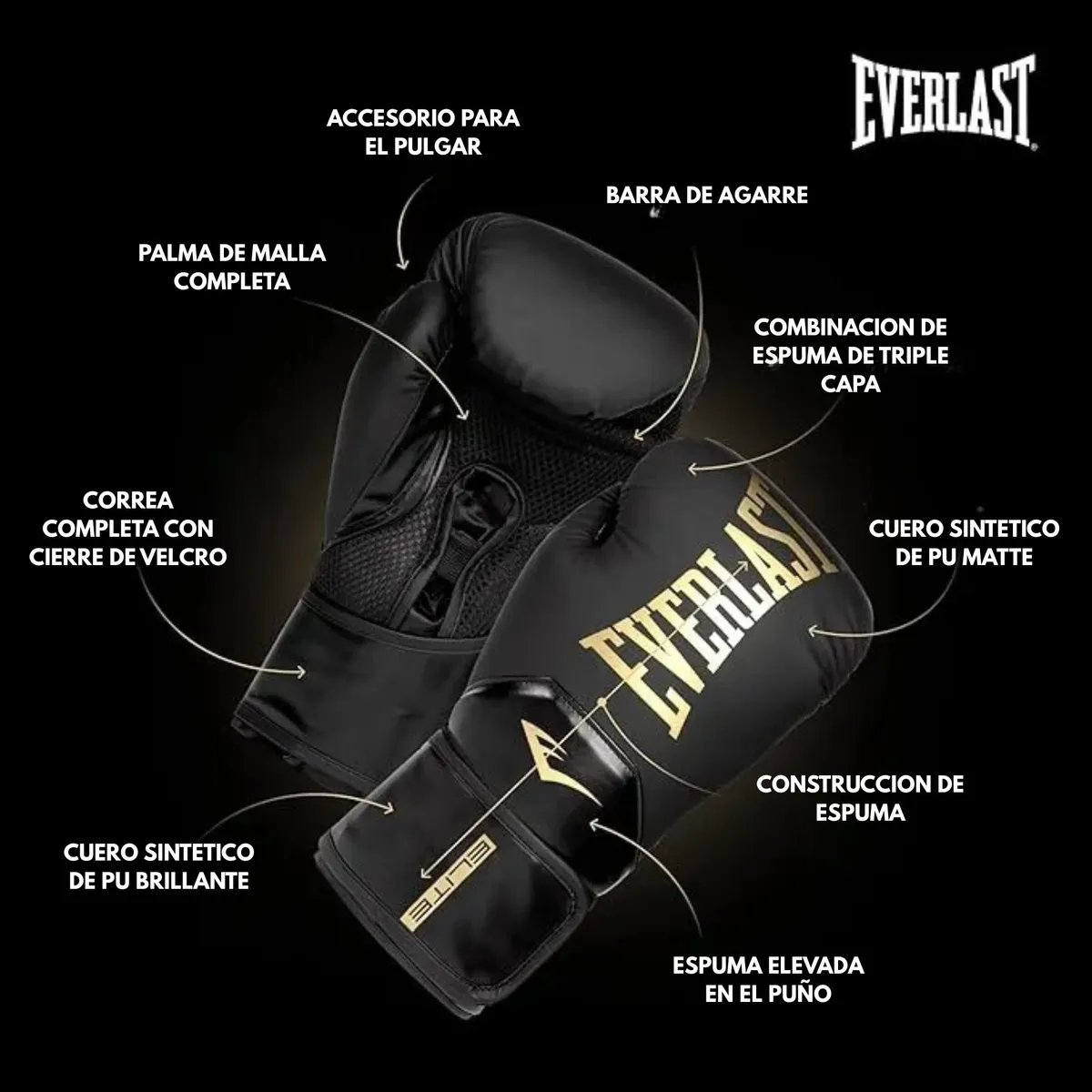 EVERLAST - Guantes de Boxeo Everlast Prostyle Elite V2 Trn Dorado