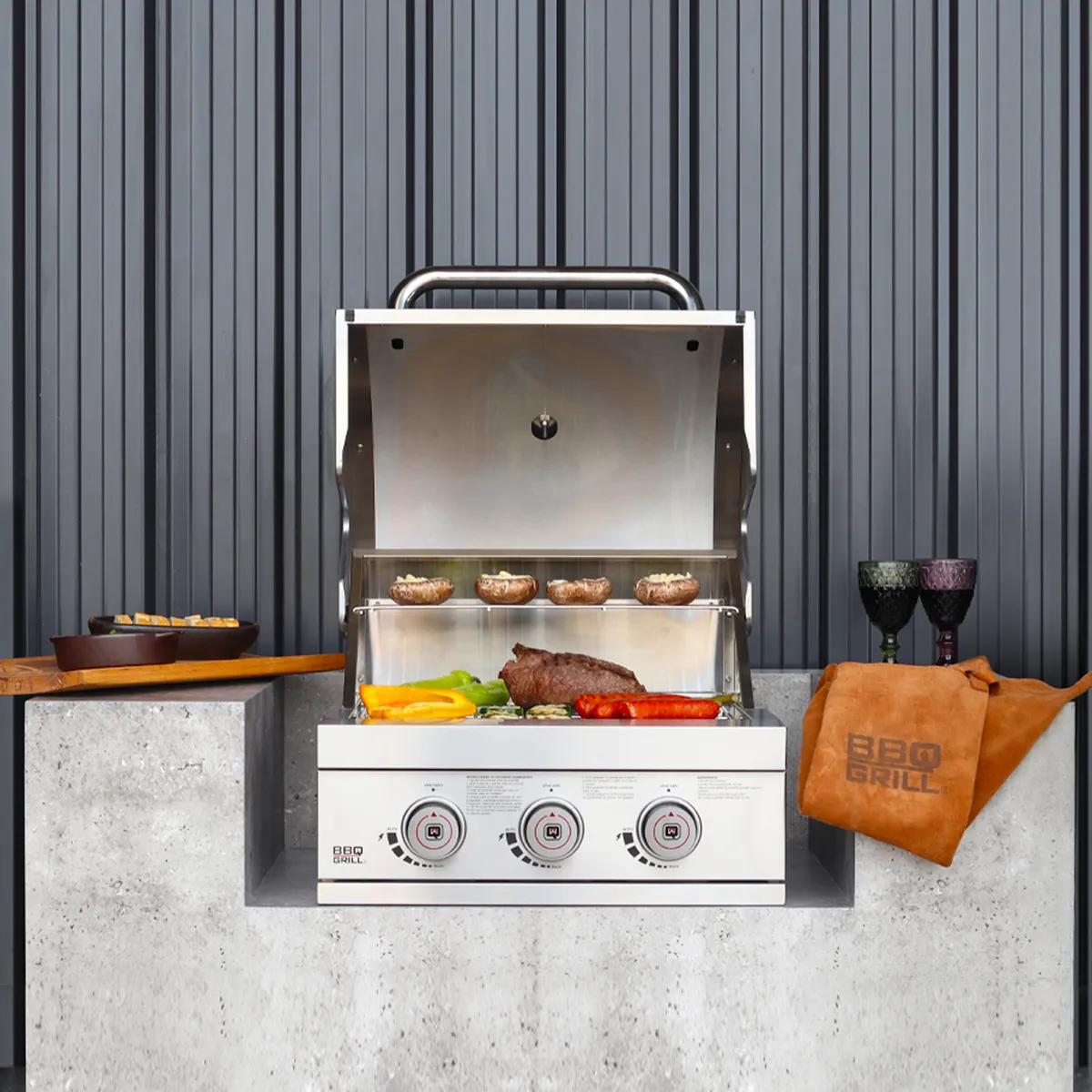 BBQ GRILL - Parrilla Gas Nebraska Empotrada 3 Quemadores