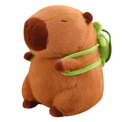 CRUSEC - Peluche De Capibara Kawaii Carpincho Mochila Tortuga 40Cm