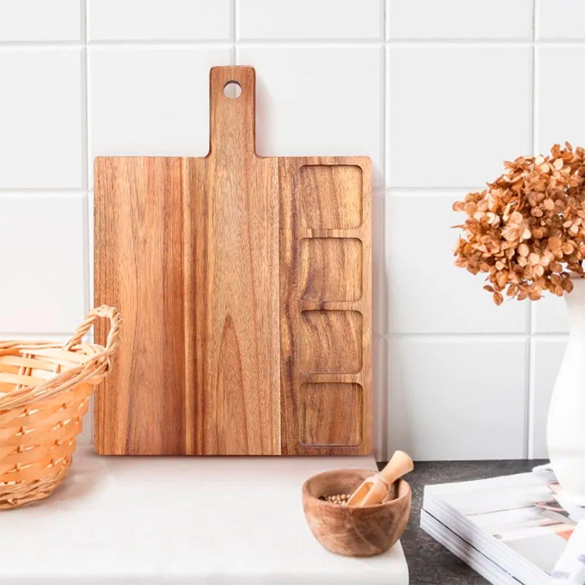 GENERICO - Tabla de picoteo 43.2x30.5x1.7cm Bighouse