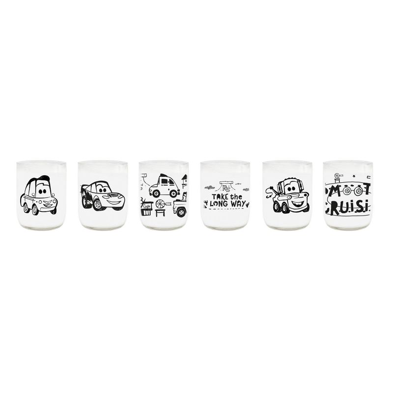 GREEN GLASS - Cars: Colección Mini - Juego de 6 Vasos
