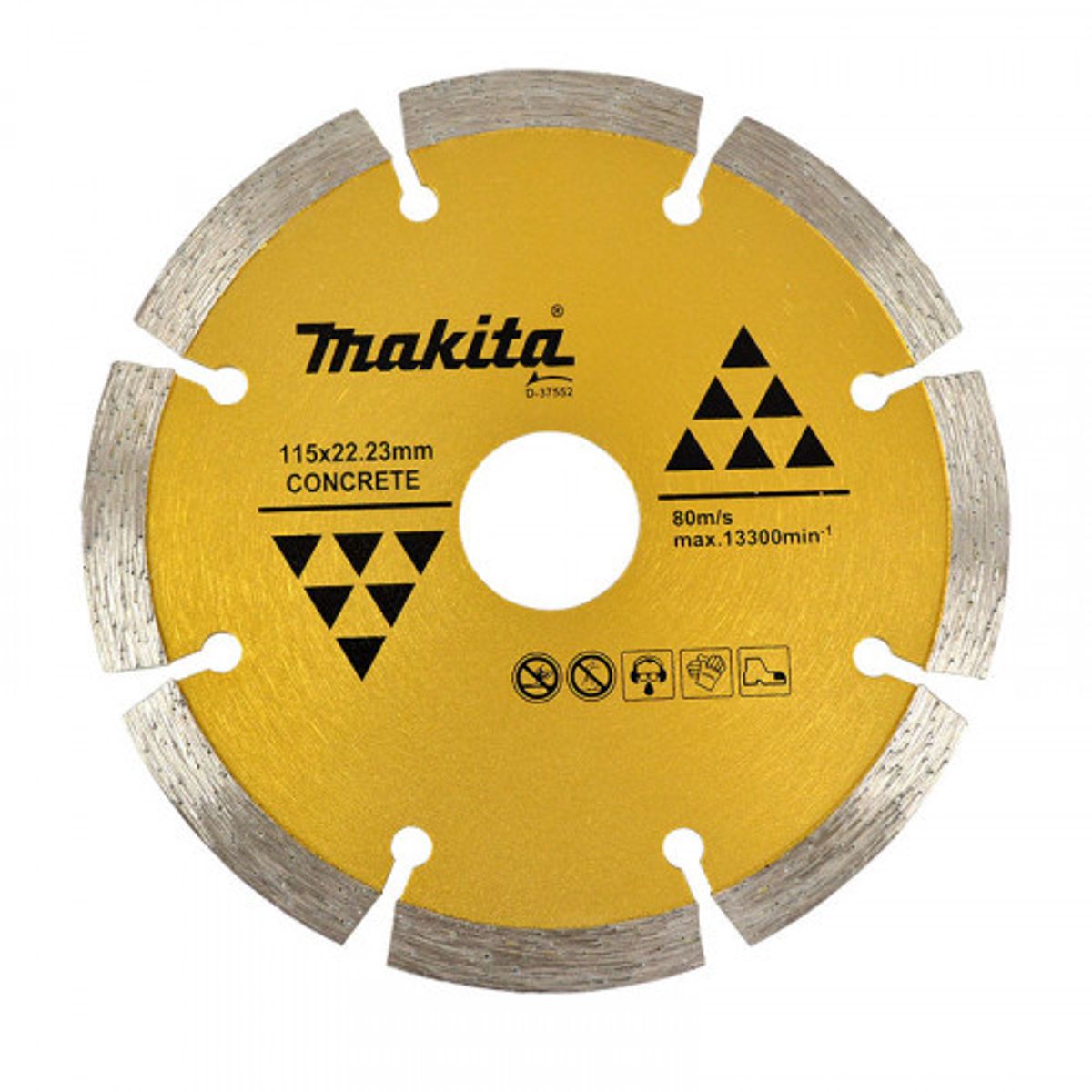 MAKITA - Disco diamantado segmentado 115x2223mm seco concreto Makita D-37552