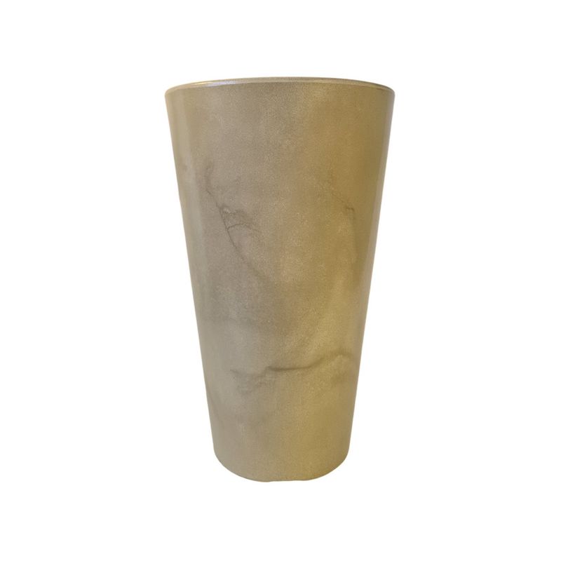 VERDY - Maceta Joinville Cono 19x40cms Beige Efecto Marmoleado