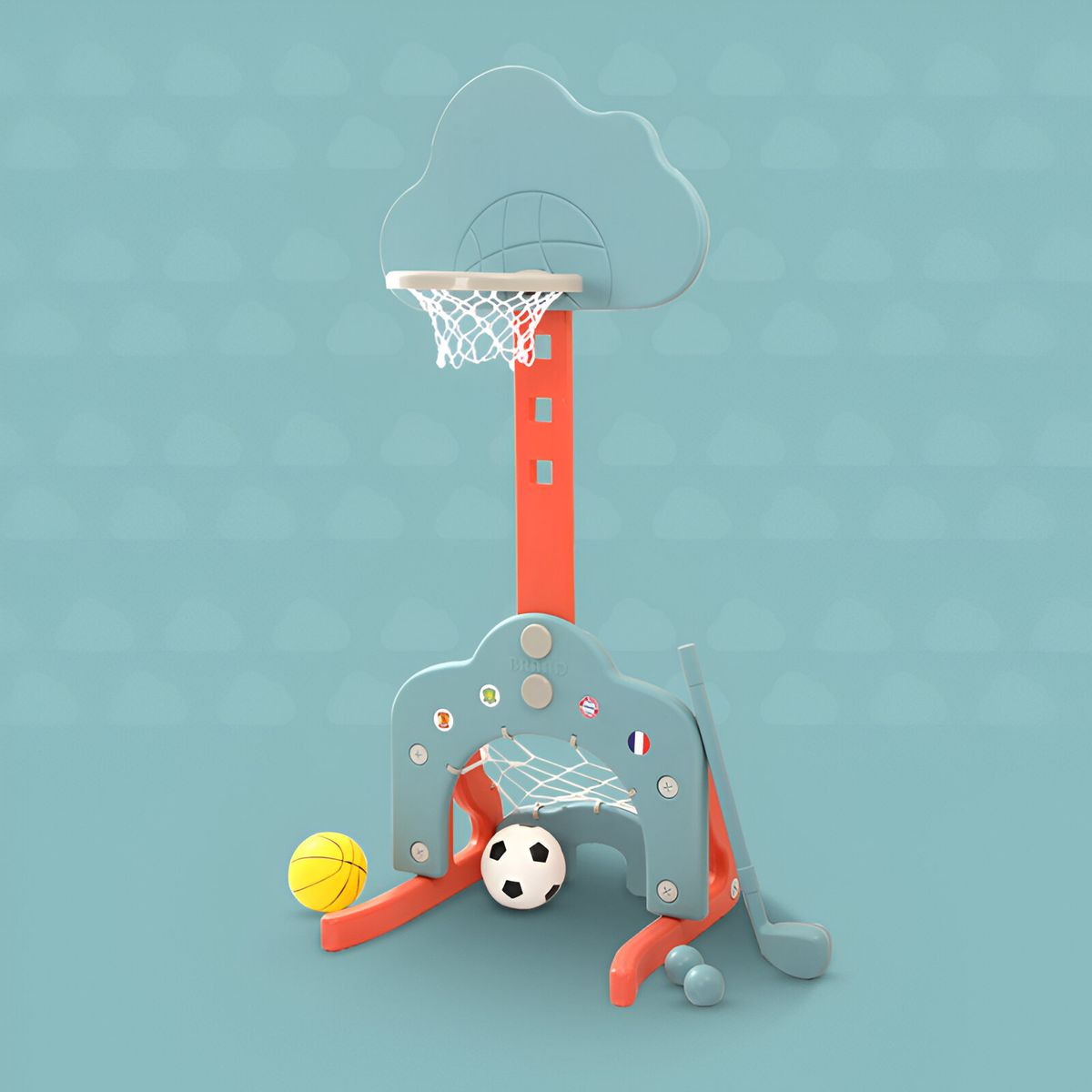 GENERICO - Aro baloncesto arco football y hockey para niños verde