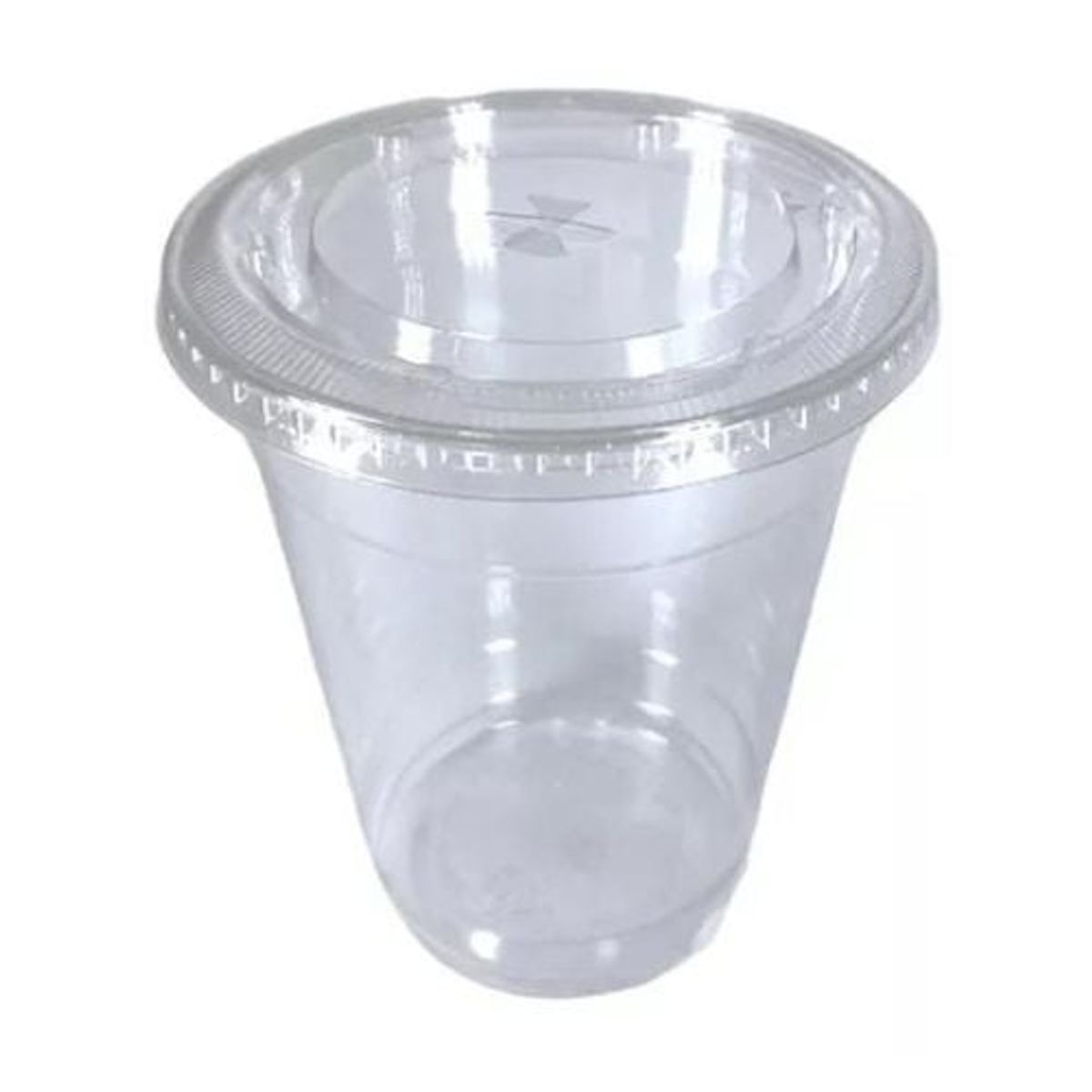 GENERICO - Vasos Plásticos Pet Con Tapa 500cc16oz 50 Unidades