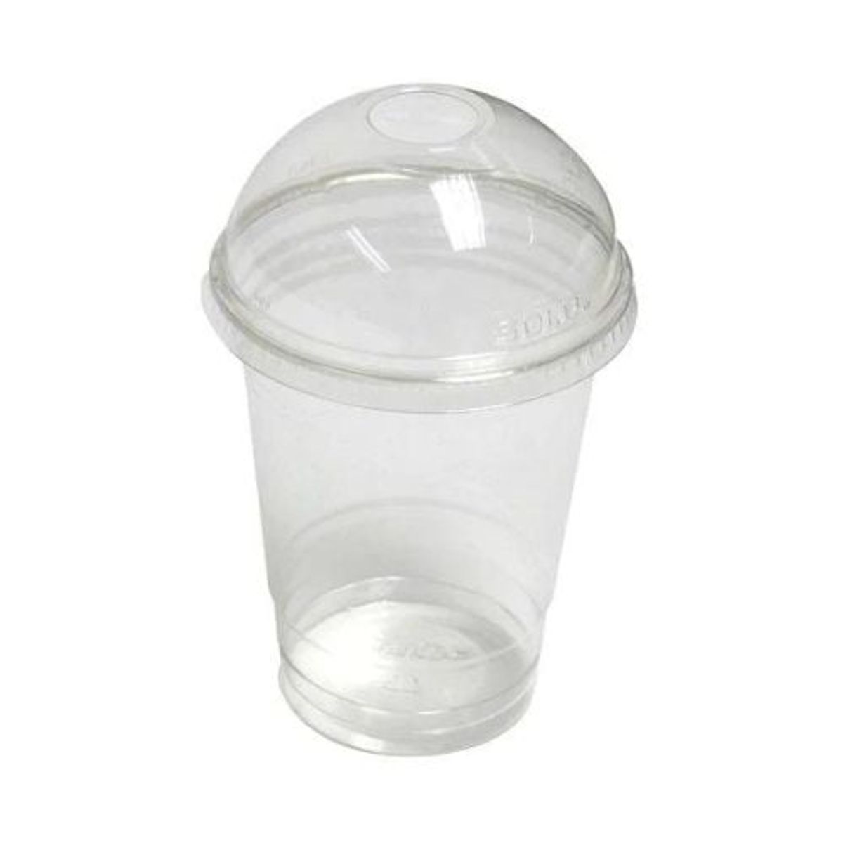 GENERICO - Vasos Plásticos Pet Con Tapa Tipo Domo 12oz 50 Unidades