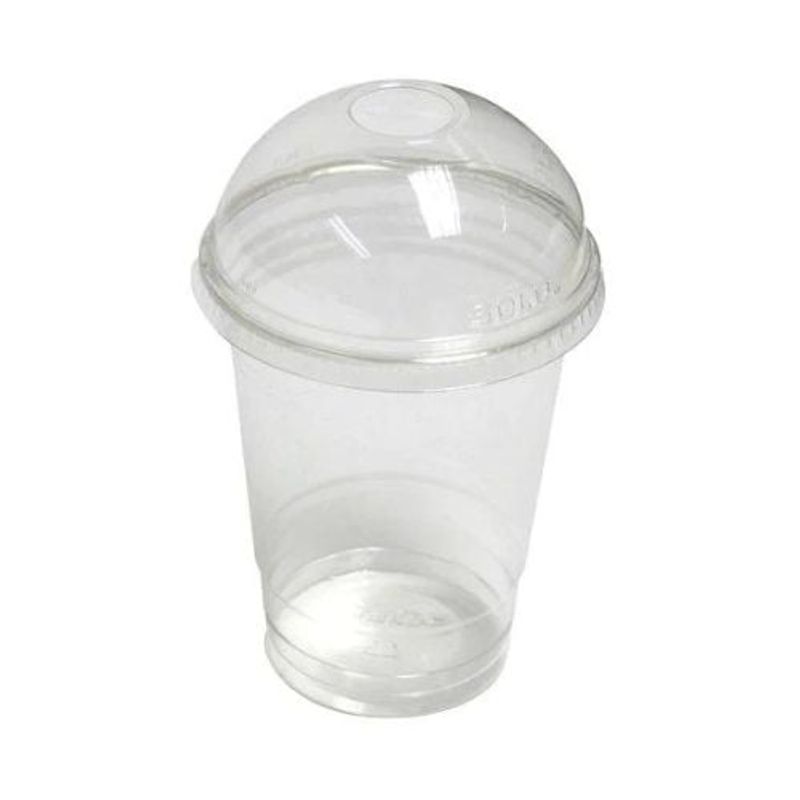 GENERICO - Vasos Plásticos Pet Con Tapa Tipo Domo 12oz 50 Unidades