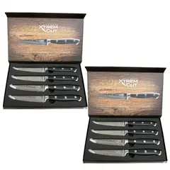 SWISS NATURE LABS - Xtreme Cut Steak Series - Dos Set De 4 Cuchillos Para Carne